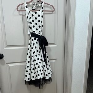 H&R Black and White Polka Dot Dress